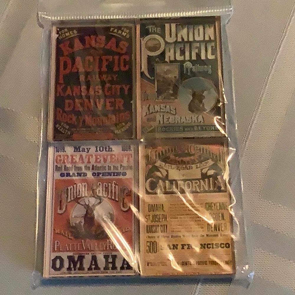 Vintage Style Travel Poster Magnets Set